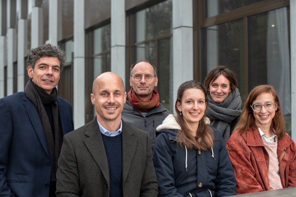 Das Projektteam Züri Can der Psychiatrischen Universitätsklinik Zürich mit (v.l.n.r.):<br> PD Dr. med. Marcus Herdener, Dr. med. Maximilian Buschner, Dr. phil. Carlos Nordt, Nadine Heckel,<br>Dr. med. Sophie Schneider, Dr. phil. Etna Engeli. (Es fehlt Patricia Dürler.)
